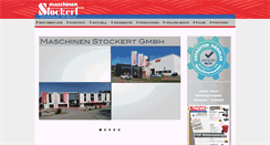 Desktop Screenshot of maschinen-stockert.de